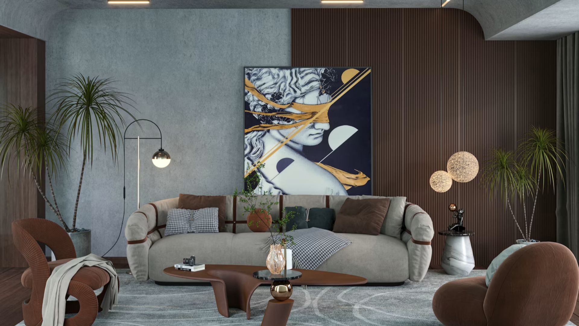 European elegant style living room
